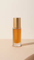 Revitalizing facial serum in minimalist glass
