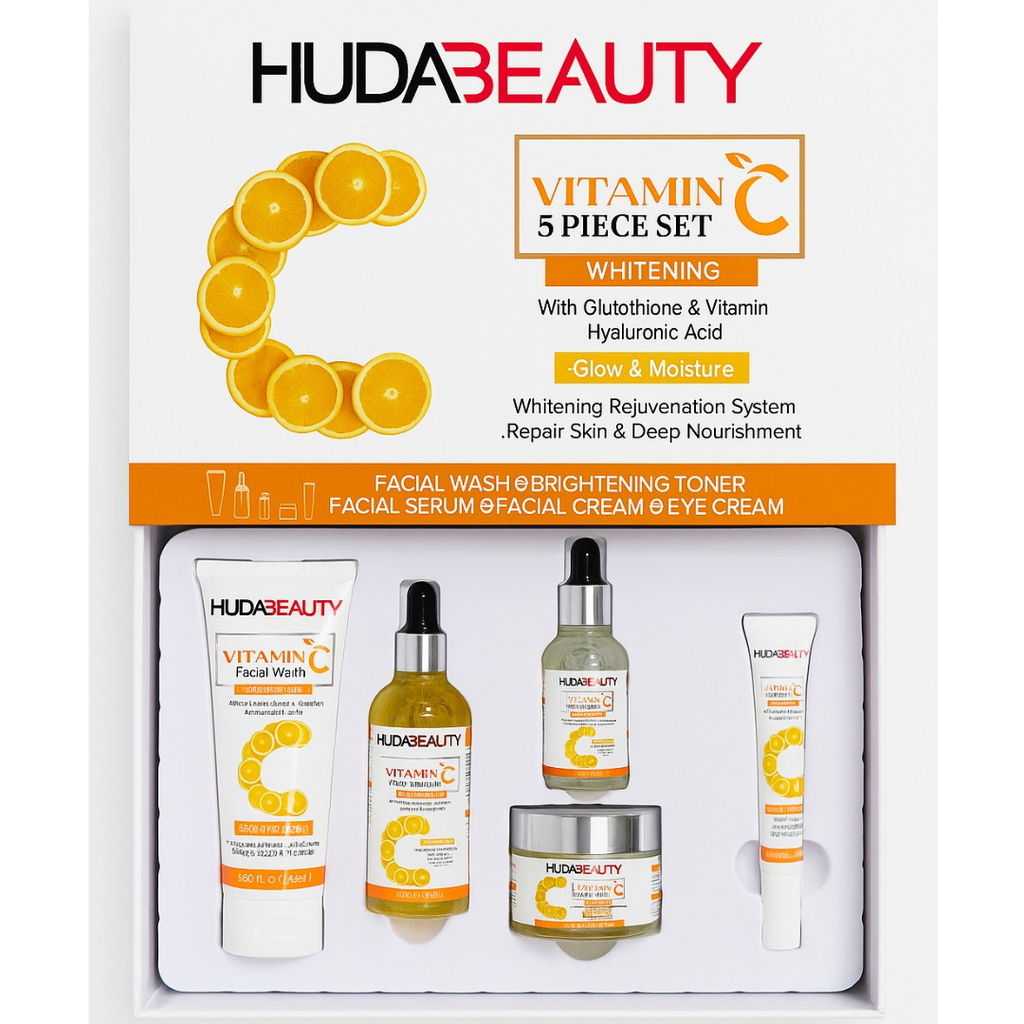huda beauty vitamin c 5-piece skincare set