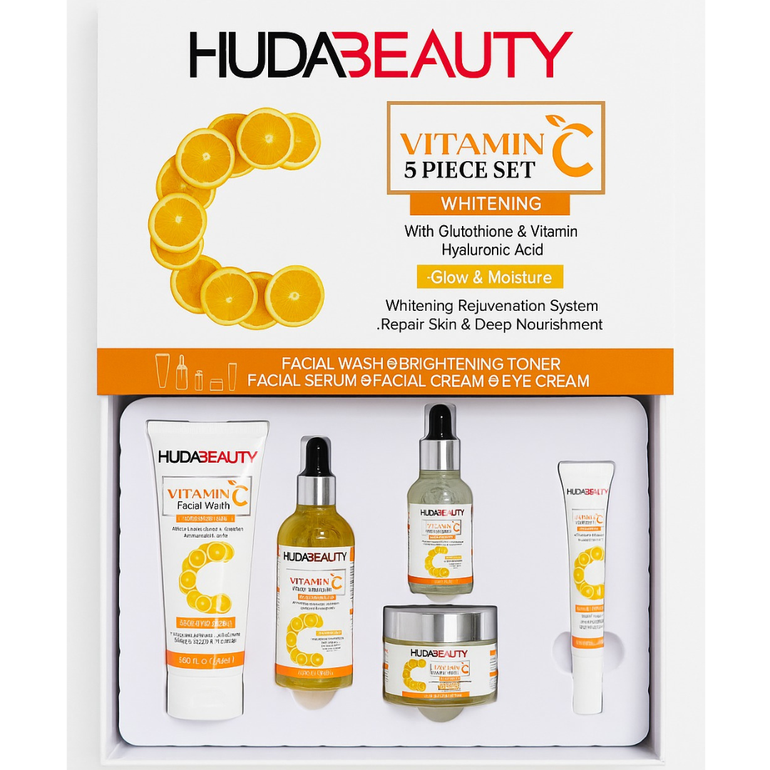huda beauty vitamin c 5-piece skincare set